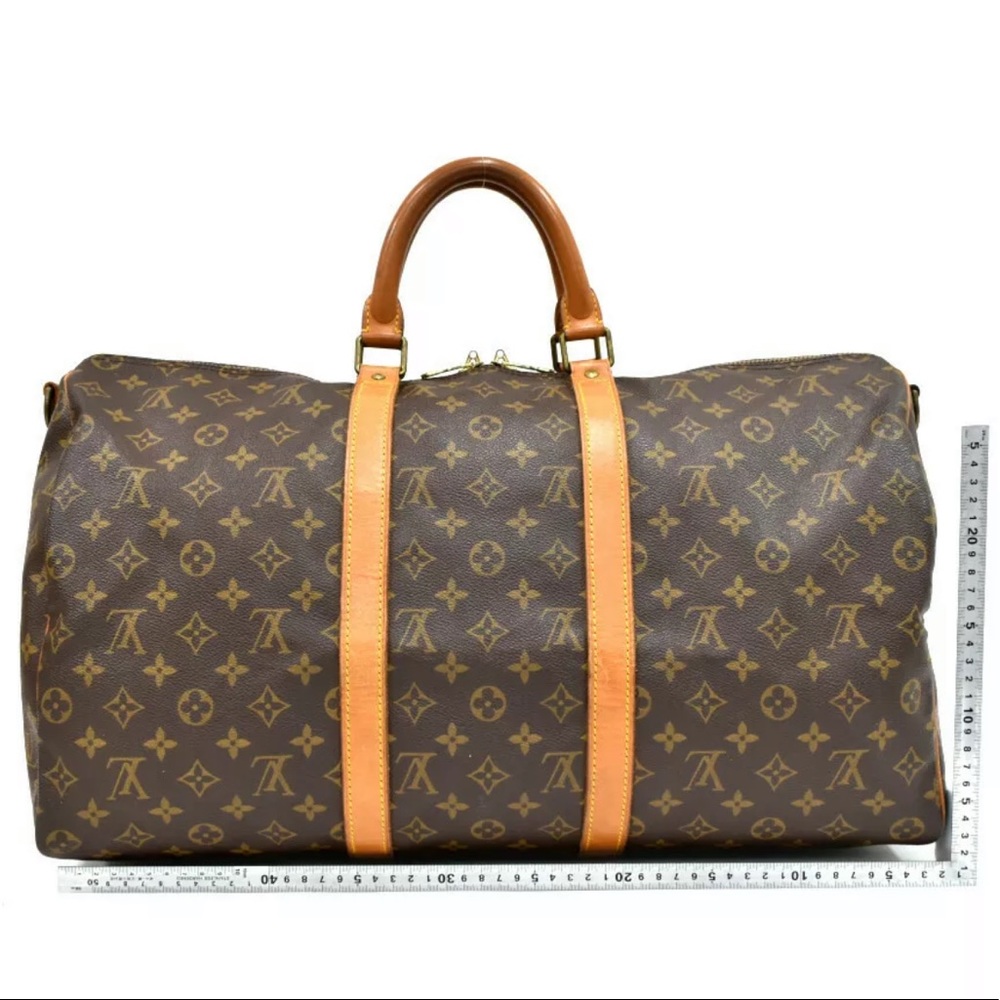 Auth LOUIS VUITTON Monogram Keepall Bandolier